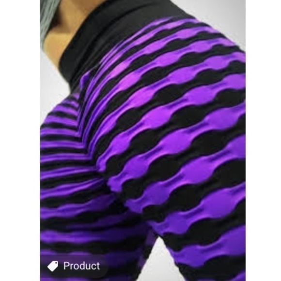 Stylish Purple and Black Women's Pants - Picture 6 of 8